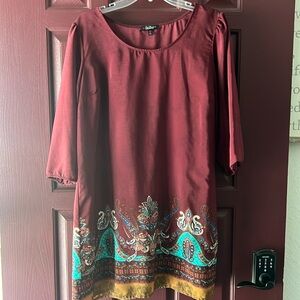 Bebop size XL dress, Maroon color.